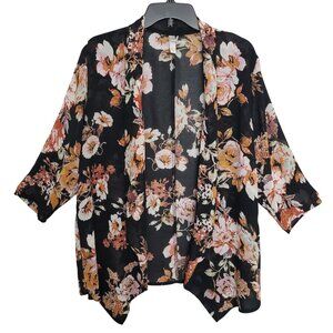 Floral Black Blouse